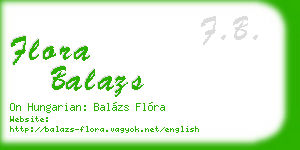 flora balazs business card